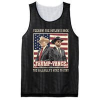 Funny Trump Vance 2024 Outlaw Hillbily Won Inauguration Mesh Reversible Basketball Jersey Tank