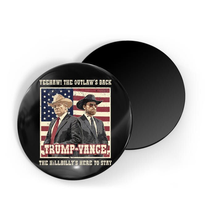 Funny Trump Vance 2024 Outlaw Hillbily Won Inauguration Magnet