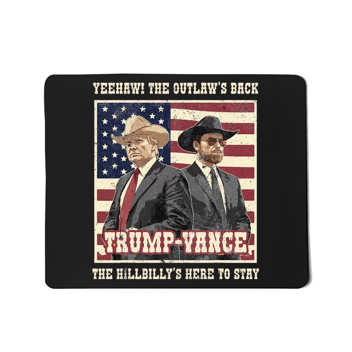 Funny Trump Vance 2024 Outlaw Hillbily Won Inauguration Mousepad