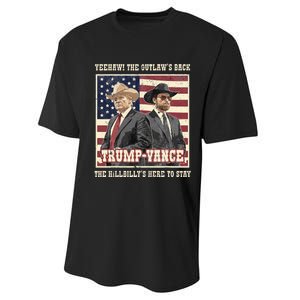 Funny Trump Vance 2024 Outlaw Hillbily Won Inauguration Performance Sprint T-Shirt