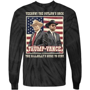 Funny Trump Vance 2024 Outlaw Hillbily Won Inauguration Tie-Dye Long Sleeve Shirt