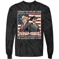 Funny Trump Vance 2024 Outlaw Hillbily Won Inauguration Tie-Dye Long Sleeve Shirt