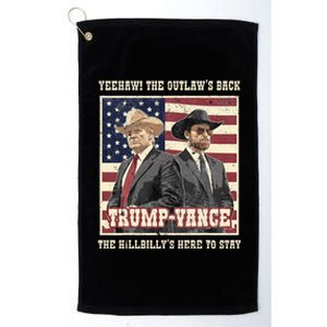 Funny Trump Vance 2024 Outlaw Hillbily Won Inauguration Platinum Collection Golf Towel