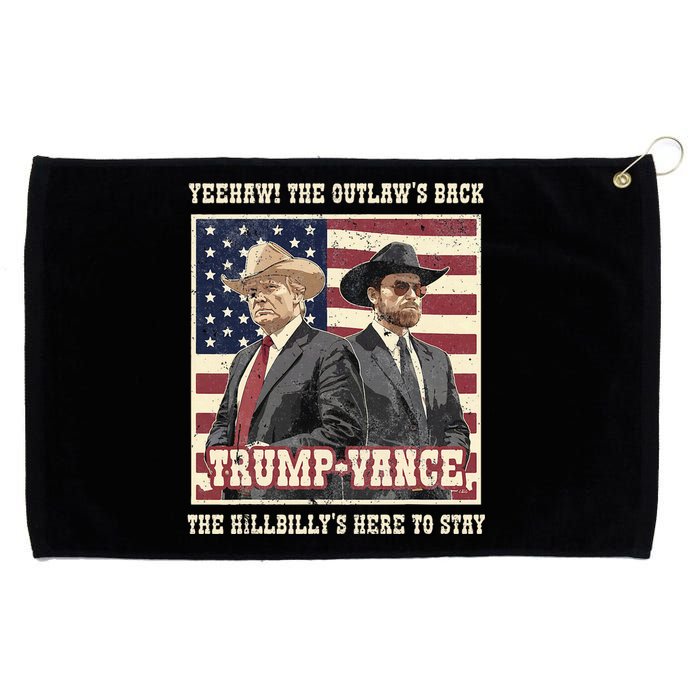 Funny Trump Vance 2024 Outlaw Hillbily Won Inauguration Grommeted Golf Towel