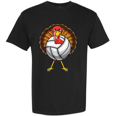 Funny Turkey Volleyball Player Coach Team Gift Thanksgiving Garment-Dyed Heavyweight T-Shirt