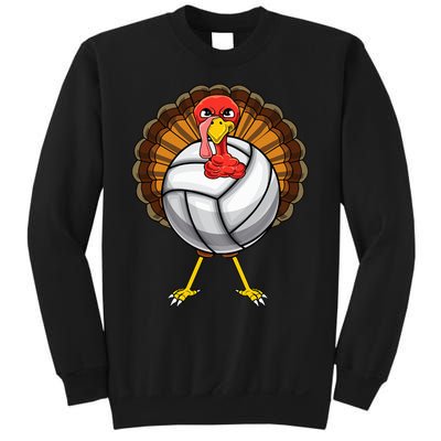 Funny Turkey Volleyball Player Coach Team Gift Thanksgiving Sweatshirt