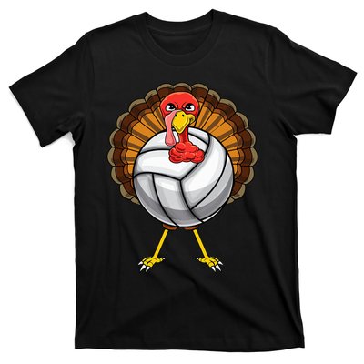 Funny Turkey Volleyball Player Coach Team Gift Thanksgiving T-Shirt