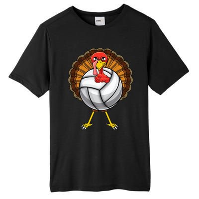 Funny Turkey Volleyball Player Coach Team Gift Thanksgiving Tall Fusion ChromaSoft Performance T-Shirt