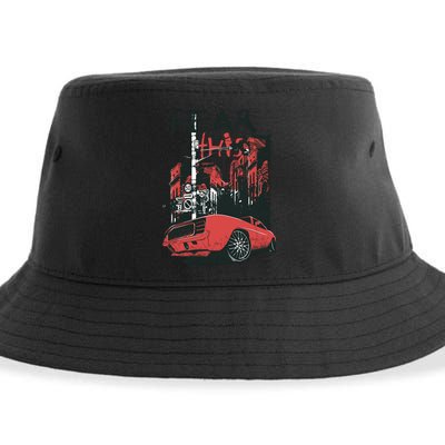 Fear This Vintage Muscle Car Cool City Graphic Sustainable Bucket Hat