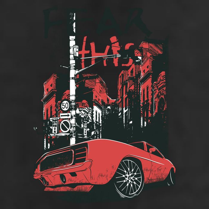Fear This Vintage Muscle Car Cool City Graphic Beanie