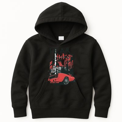 Fear This Vintage Muscle Car Cool City Graphic Kids Hoodie