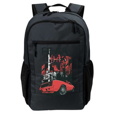 Fear This Vintage Muscle Car Cool City Graphic Daily Commute Backpack