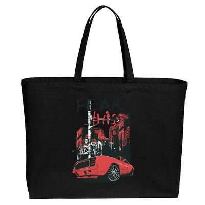 Fear This Vintage Muscle Car Cool City Graphic Cotton Canvas Jumbo Tote