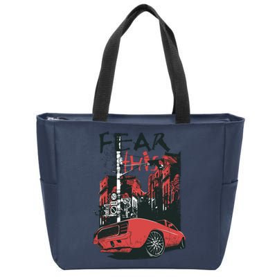 Fear This Vintage Muscle Car Cool City Graphic Zip Tote Bag