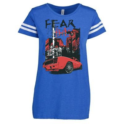 Fear This Vintage Muscle Car Cool City Graphic Enza Ladies Jersey Football T-Shirt