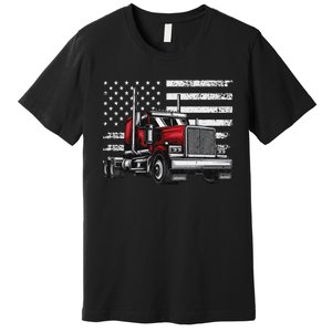 Funny Trucker Vehicle Truck Driver Premium T-Shirt