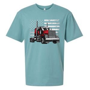 Funny Trucker Vehicle Truck Driver Sueded Cloud Jersey T-Shirt