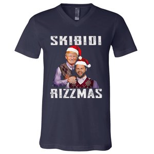 Funny Trump Vance Skibid.I Rizzmas Make Christmas Great Again V-Neck T-Shirt