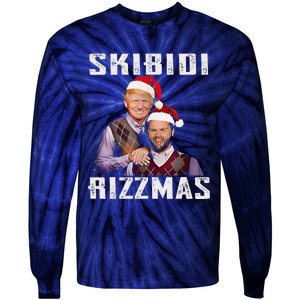 Funny Trump Vance Skibid.I Rizzmas Make Christmas Great Again Tie-Dye Long Sleeve Shirt