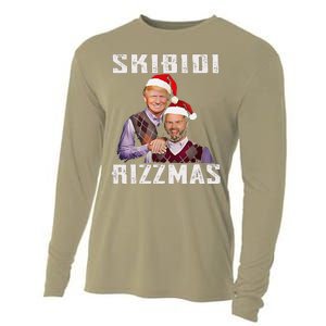 Funny Trump Vance Skibid.I Rizzmas Make Christmas Great Again Cooling Performance Long Sleeve Crew