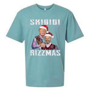 Funny Trump Vance Skibid.I Rizzmas Make Christmas Great Again Sueded Cloud Jersey T-Shirt