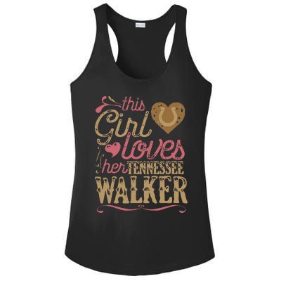 funny Tennessee Walker Horse Gift Tee Walking Ladies PosiCharge Competitor Racerback Tank