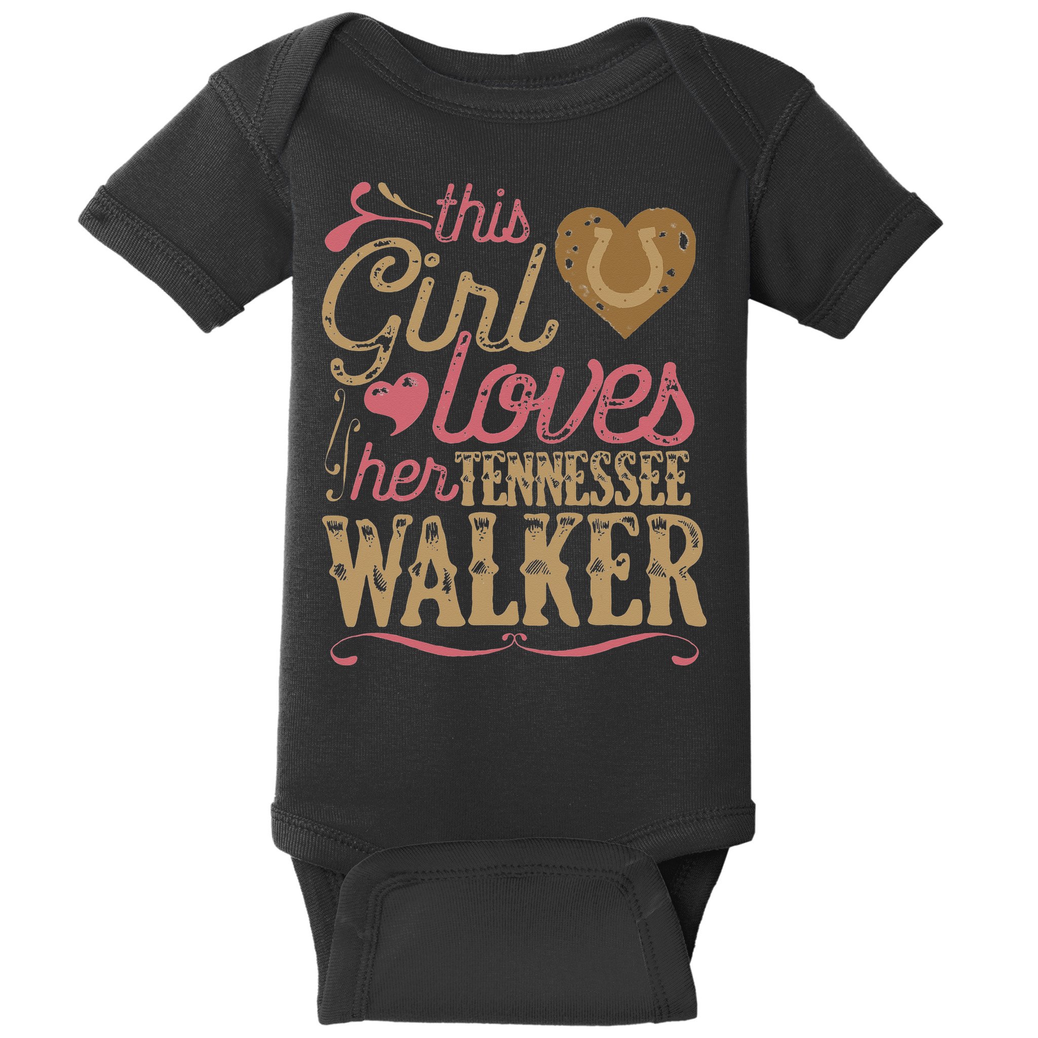 funny Tennessee Walker Horse Gift Tee Walking Baby Bodysuit