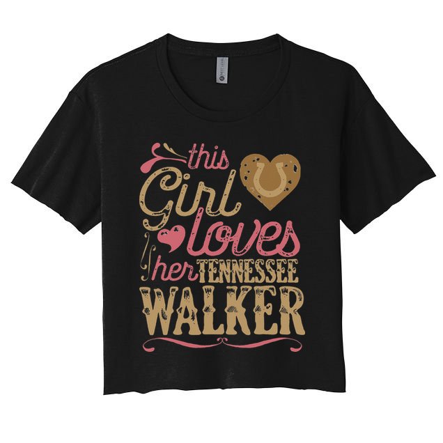 funny Tennessee Walker Horse Gift Tee Walking Crop Top