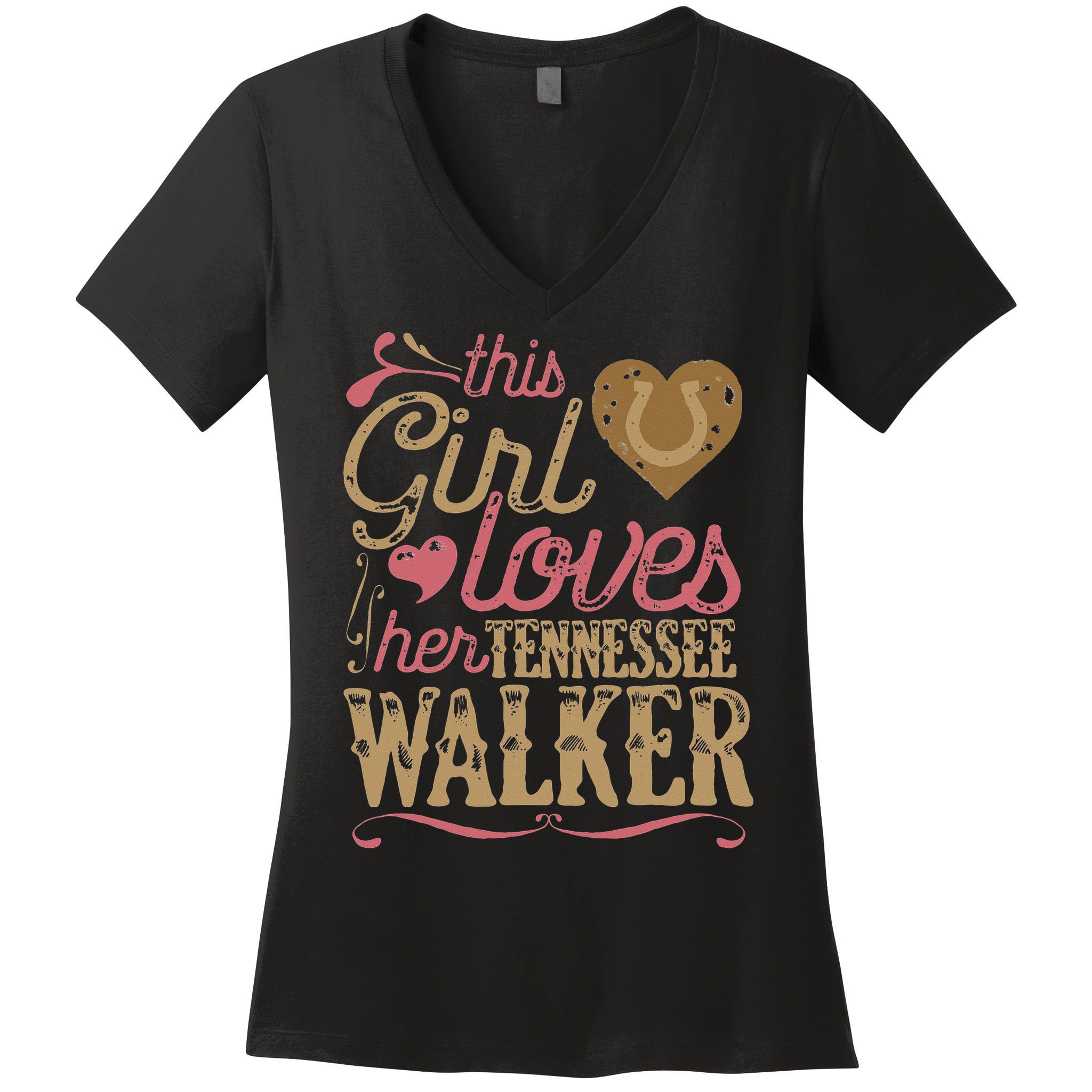funny Tennessee Walker Horse Gift Tee Walking Women's V-Neck T-Shirt