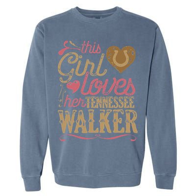 funny Tennessee Walker Horse Gift Tee Walking Garment-Dyed Sweatshirt