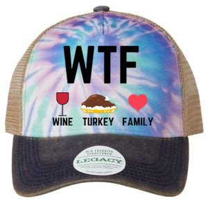 Funny Thanksgiving Wine Turkey Family Food Gift Fall Season Funny Gift Legacy Tie Dye Trucker Hat