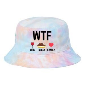 Funny Thanksgiving Wine Turkey Family Food Gift Fall Season Funny Gift Tie Dye Newport Bucket Hat