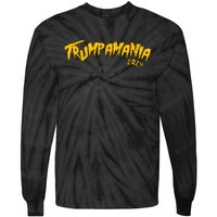 Funny Trump Wrestling Meme Trumpamania 24 Tie-Dye Long Sleeve Shirt