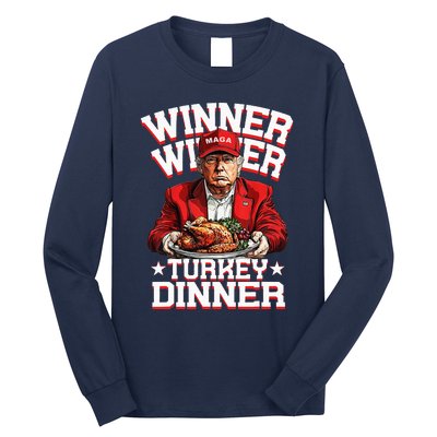 Funny Trump Winner Winner Turkey Dinner Thanksgiving Humor Long Sleeve Shirt