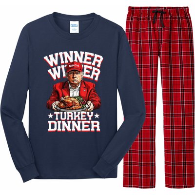 Funny Trump Winner Winner Turkey Dinner Thanksgiving Humor Long Sleeve Pajama Set