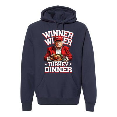 Funny Trump Winner Winner Turkey Dinner Thanksgiving Humor Premium Hoodie