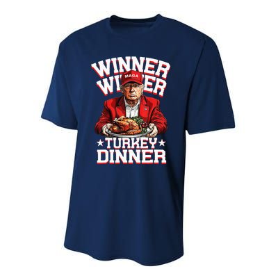 Funny Trump Winner Winner Turkey Dinner Thanksgiving Humor Performance Sprint T-Shirt