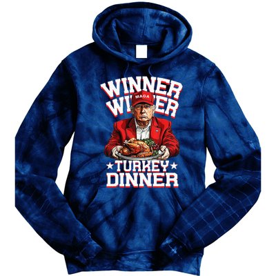 Funny Trump Winner Winner Turkey Dinner Thanksgiving Humor Tie Dye Hoodie