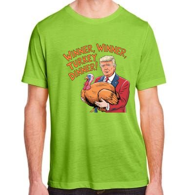 Funny Trump Winner Winner Turkey Dinner Thanksgiving Cute Gift Adult ChromaSoft Performance T-Shirt