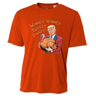 Funny Trump Winner Winner Turkey Dinner Thanksgiving Cute Gift Cooling Performance Crew T-Shirt