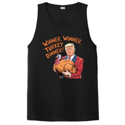 Funny Trump Winner Winner Turkey Dinner Thanksgiving Cute Gift PosiCharge Competitor Tank