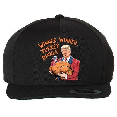 Funny Trump Winner Winner Turkey Dinner Thanksgiving Cute Gift Wool Snapback Cap