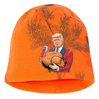 Funny Trump Winner Winner Turkey Dinner Thanksgiving Cute Gift Kati - Camo Knit Beanie