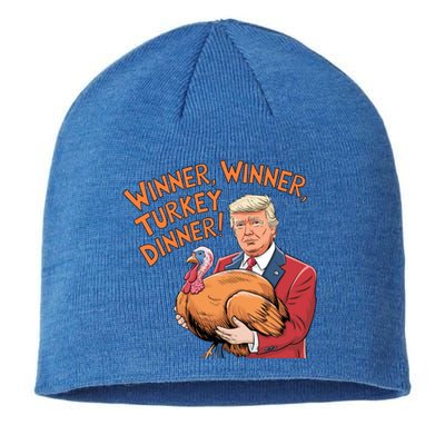 Funny Trump Winner Winner Turkey Dinner Thanksgiving Cute Gift Sustainable Beanie