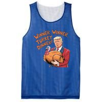 Funny Trump Winner Winner Turkey Dinner Thanksgiving Cute Gift Mesh Reversible Basketball Jersey Tank