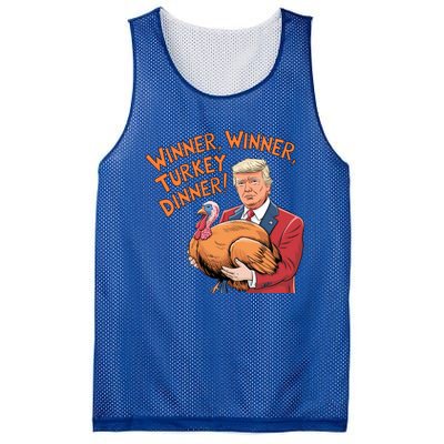 Funny Trump Winner Winner Turkey Dinner Thanksgiving Cute Gift Mesh Reversible Basketball Jersey Tank