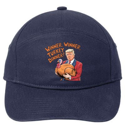 Funny Trump Winner Winner Turkey Dinner Thanksgiving Cute Gift 7-Panel Snapback Hat