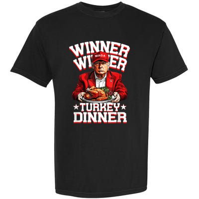 Funny Trump Winner Winner Turkey Dinner Thanksgiving Apparel Garment-Dyed Heavyweight T-Shirt