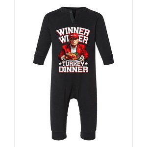 Funny Trump Winner Winner Turkey Dinner Thanksgiving Apparel Infant Fleece One Piece