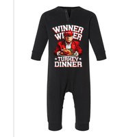 Funny Trump Winner Winner Turkey Dinner Thanksgiving Apparel Infant Fleece One Piece